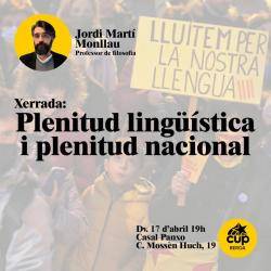 Jordi Mart&iacute; Monllau far&agrave; una xerrada sobre llengua i identitat nacional al Casal Panxo de Berga