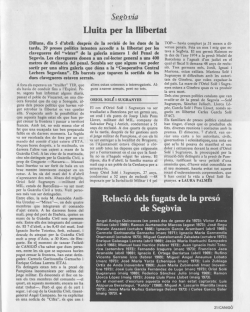 Per Laura Palm&eacute;s, publicat a Canig&oacute;, setmanari catall&agrave; d'informaci&oacute; general n&uacute;mero 445 el 17 d'abril de 1976