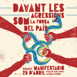 ACPV crida a mobilitzar-se el 25 d�Abril davant les �agressions� als drets i al pa&iacute;s