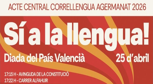 El Correllengua Agermanat arribar&agrave; a Val&egrave;ncia el 25 d?Abril