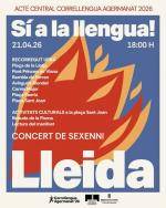 Lleida es mobilitza pel Correllengua Agermanat amb recorregut, cultura popular i concert de Sexenni