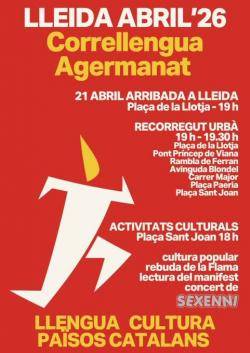 Lleida es mobilitza pel Correllengua Agermanat amb recorregut, cultura popular i concert de Sexenni