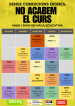 La majoria sindical convoca un cicle de vagues a l�educaci&oacute; p&uacute;blica davant el bloqueig del Departament