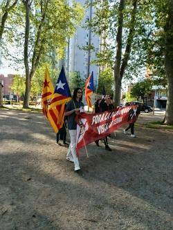 Acci&oacute; antimon&agrave;rquica contra la pres&egrave;ncia militar a l�Expojove de Girona