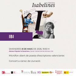 Les Festes Isabelines d?Ibi reivindiquen la cultura i el llegat de les dones escriptores