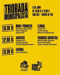 La CUP Comarques Gironines convoca una Trobada Municipalista a Cervi&agrave; de Ter per preparar el nou cicle electoral