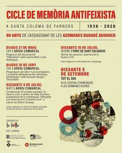 Santa Coloma de Farners impulsa un Cicle de Mem&ograve;ria Antifeixista pels 90 anys de l'assassinat de les germanes Buxad&eacute;