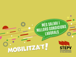 STEPV endureix les demandes i mant&eacute; les mobilitzacions al Pa&iacute;s Valenci&agrave;