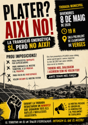 Verges acollir&agrave; una trobada municipal per q&uuml;estionar el PLATER i reclamar participaci&oacute; en la planificaci&oacute; energ&egrave;tica