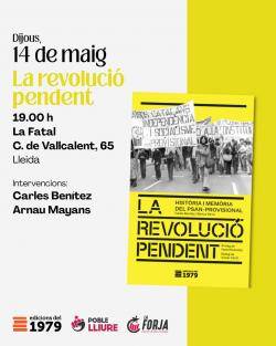 Lleida acollir&agrave; la presentaci&oacute; de "La revoluci&oacute; pendent", el llibre sobre la hist&ograve;ria i mem&ograve;ria del PSAN-P