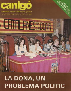 50&egrave; aniversari de les Jornades Catalanes de la Dona, un crit col&middot;lectiu que tamb&eacute; va sacsejar la Transici&oacute;