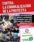 Tres activistes clim&agrave;tics seran jutjats per una protesta pac&iacute;fica contra la inacci&oacute; clim&agrave;tica