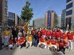 La Flama del Correllengua Agermanat arriba a Brussel&middot;les per reclamar l�oficialitat del catal&agrave; a Europa