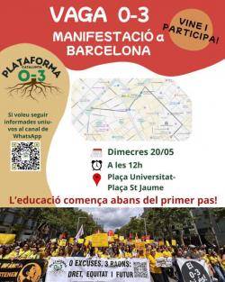 La Plataforma 0-3 convoca una nova jornada de vaga i manifestaci&oacute; a Barcelona per defensar l'educaci&oacute; infantil
