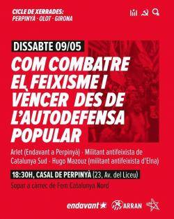 Perpiny&agrave; acollir&agrave; una xerrada sobre antifeixisme i autodefensa popular dins un cicle de debats als Pa&iuml;sos Catalans