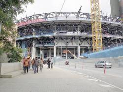 El Camp Nou en obres. Imatge d'Eloi Latorre