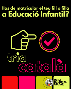 L?OCB impulsa una nova campanya per fomentar l?elecci&oacute; del catal&agrave; en la matriculaci&oacute; escolar