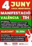Manifestacions i acampades reforcen la vaga educativa al Pa&iacute;s Valenci&agrave;
