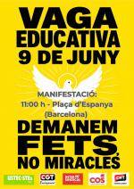 Els sindicats educatius mantenen la vaga del 9 de juny i garanteixen que no afectar&agrave; l'inici de les PAU