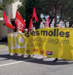 Mig miler de docents es manifesten a Tarragona contra el preacord