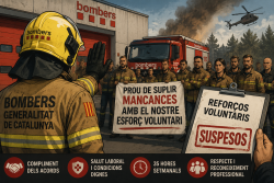 Els Bombers de la Generalitat endureixen les protestes i deixen de fer refor&ccedil;os voluntaris per denunciar les mancances del servei