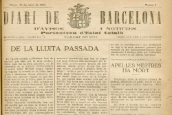"El Diari de Barcelona", portaveu d'Estat Catal&agrave;, reconstru&iuml;a la derrota del cop militar del 19 de juliol