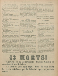 Reeixida fa una crida per localitzar els familiars de les 43 baixes d'Estat Catal&agrave; del juliol de 1936