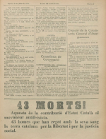 Reeixida fa una crida per localitzar els familiars de les 43 baixes d'Estat Catal&agrave; del juliol de 1936