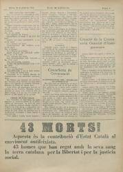 La Fundaci&oacute; Reeixida reivindica els 43 independentistes morts i ferits durant la resist&egrave;ncia al cop d'estat del 18 de juliol de 1936