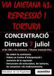 La Comissi&oacute; de la Dignitat convoca la 97a concentraci&oacute; davant de Via Laietana 43 per reclamar veritat, just&iacute;cia i reparaci&oacute;