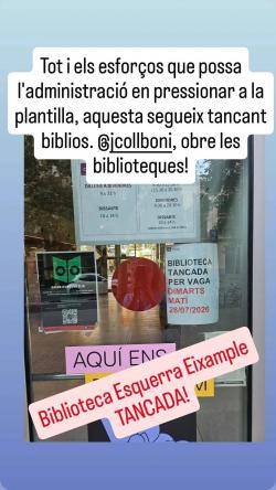 La vaga de les biblioteques de Barcelona continua sense resoldre's m&eacute;s de dos mesos despr&eacute;s del seu inici