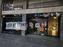 Acci&oacute; de protesta contra CaixaBank a Barcelona el 08/07/2026 (Caixabank &eacute;s un dels patrons de la Fundaci&oacute;n Princesa de Girona)