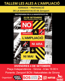El rebuig a l?ampliaci&oacute; de l?aeroport del Prat arriba a Girona