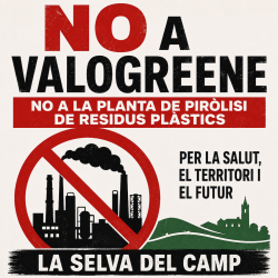"No a Valogreene "denuncia a Fiscalia presumptes irregularitats en la planta de pir&ograve;lisi de la Selva del Camp