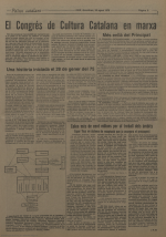 El Congr&eacute;s de Cultura Catalana, en plena expansi&oacute; l�estiu de 1976