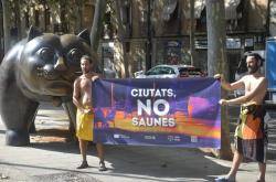 Ecologistes en Acci&oacute; porta al Raval de Barcelona la campanya europea &laquo;Ciutats, no saunes&raquo; per reclamar m&eacute;s just&iacute;cia clim&agrave;tica