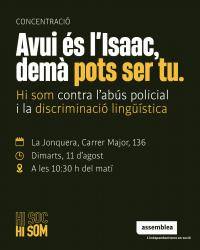 .L'ANC convoca una concentraci&oacute; de suport a Isaac Padr&oacute;s despr&eacute;s de la den&uacute;ncia per negar-se a parlar en castell&agrave;
