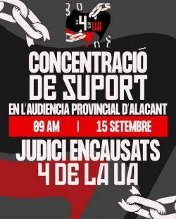 Alerta Solid&agrave;ria reclama suport per als quatre antifeixistes d?Alacant abans del judici