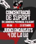 Alerta Solid&agrave;ria reclama suport per als quatre antifeixistes d�Alacant abans del judici