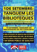 Les biblioteques de Barcelona tanquen l�estiu de vaga denunciant &laquo;repressi&oacute; sindical&raquo; i exigint dimissions