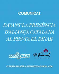 La Coll@nada defensa el car&agrave;cter antiracista del &laquo;Fes-ta el dinar&raquo; davant Alian&ccedil;a Catalana