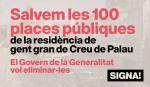 Prop d�un miler de persones reclamen mantenir les places p&uacute;bliques de la resid&egrave;ncia Creu de Palau de Girona