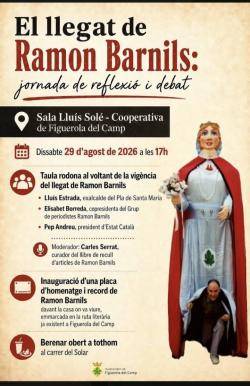 Figuerola del Camp reivindica la vig&egrave;ncia del llegat de Ramon Barnils