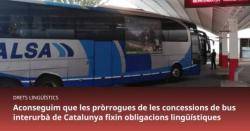 Les concession&agrave;ries de bus interurb&agrave; hauran de garantir l'atenci&oacute; en catal&agrave;
