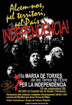 La 18a Marxa de Torxes de les Terres de l?Ebre crida a &laquo;al&ccedil;ar-se pel territori i pel pa&iacute;s&raquo;