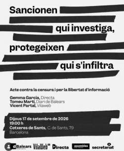 La Directa, VilaWeb i dBalears planten cara als expedients per informar sobre les infiltracions policials