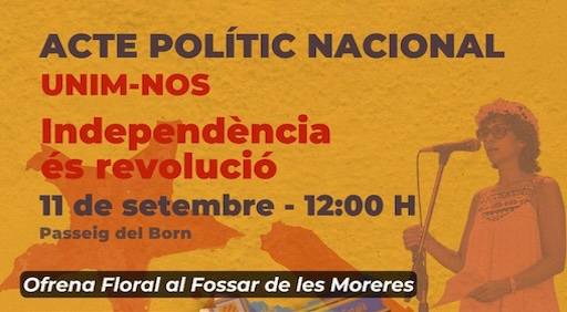 Poble Lliure homenatjar&agrave; Blanca Serra durant la Diada a Barcelona