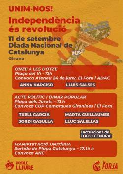 Girona prepara una Diada amb actes al carrer, dinar popular i manifestaci&oacute;