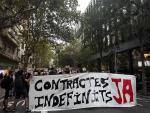 El Sindicat de Llogateres talla carrers de Barcelona per exigir a S&aacute;nchez el &laquo;Decret Maricarmen&raquo;