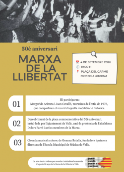 Valls commemora els 50 anys de la Marxa de la Llibertat